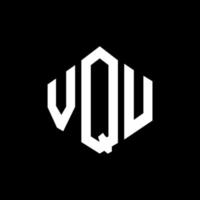 vqu brev logotyp design med polygon form. vqu polygon och kubform logotypdesign. vqu hexagon vektor logotyp mall vita och svarta färger. vqu monogram, affärs- och fastighetslogotyp.