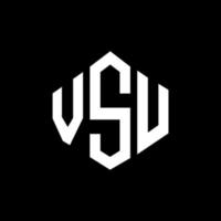 vsu-Buchstaben-Logo-Design mit Polygonform. vsu Polygon- und Würfelform-Logo-Design. vsu Sechseck-Vektor-Logo-Vorlage in weißen und schwarzen Farben. vsu monogramm, geschäfts- und immobilienlogo. vektor