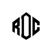 rdc-bokstavslogotypdesign med polygonform. rdc polygon och kubform logotypdesign. rdc hexagon vektor logotyp mall vita och svarta färger. rdc monogram, affärs- och fastighetslogotyp.