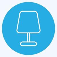 Symbol-Tischlampe. geeignet für Haussymbol. blaue augen stil. einfaches Design editierbar. Design-Vorlagenvektor. einfache Abbildung vektor