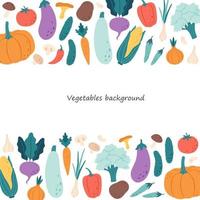 grönsaker, svamp och bönor bakgrund. naturlig organisk näring. hälsosam mat vektor