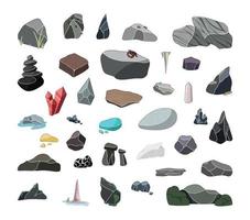 samling av stenar vektor