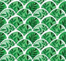 Aquarell Musterdesign. grüne Schuppen mit abstrakten tropischen Blättern. vektor