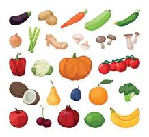 Gemüse und Früchte vektor