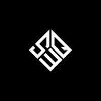 swq-Buchstaben-Logo-Design auf schwarzem Hintergrund. swq kreative Initialen schreiben Logo-Konzept. swq Briefgestaltung. vektor