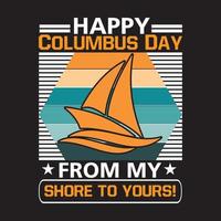 columbus day t-shirt design vektor