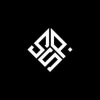 ssp-Buchstaben-Logo-Design auf schwarzem Hintergrund. ssp kreative Initialen schreiben Logo-Konzept. ssp Briefgestaltung. vektor