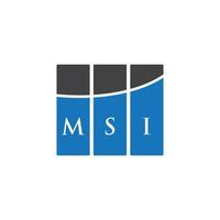 msi-Brief-Logo-Design auf weißem Hintergrund. msi kreatives Initialen-Buchstaben-Logo-Konzept. msi Briefgestaltung. vektor