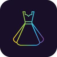 Kleid Farbverlauf-Symbol vektor
