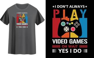 Gaming-T-Shirt-Design vektor