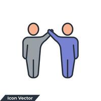 partnerskap ikon logotyp vektorillustration. vänskap symbol mall för grafik och webbdesign samling vektor