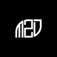mzd brev logotyp design på svart bakgrund. mzd kreativa initialer brev logotyp koncept. mzd bokstavsdesign. vektor