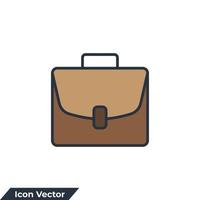 Aktenkoffer-Symbol-Logo-Vektor-Illustration. Koffersymbolvorlage für Grafik- und Webdesign-Sammlung vektor