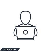 personlig webbikon logotyp vektorillustration. personlig datasäkerhet symbol mall för grafisk och webbdesign samling vektor