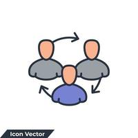 arbetsflöde ikon logotyp vektorillustration. människor nätverk symbol mall för grafisk och webbdesign samling vektor