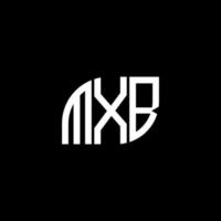 mxb brev logotyp design på svart bakgrund. mxb kreativa initialer bokstavslogotyp koncept. mxb bokstavsdesign. vektor