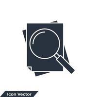 Symbol-Logo-Vektor-Illustration überprüfen. Audit-Symbolvorlage für Grafik- und Webdesign-Sammlung vektor