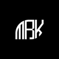 mrk brev logotyp design på svart bakgrund. mrk kreativa initialer brev logotyp koncept. mrk bokstavsdesign. vektor