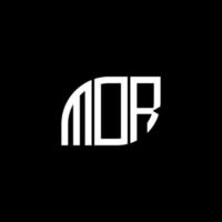 mor-Brief-Logo-Design auf schwarzem Hintergrund. mor kreative Initialen schreiben Logo-Konzept. mehr Briefgestaltung. vektor