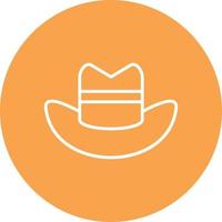 cowboyhatt linje cirkel multicolor vektor