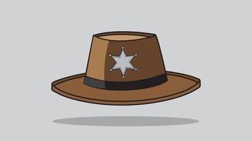 sheriff hatt. cowboyhatt vektorillustration vektor