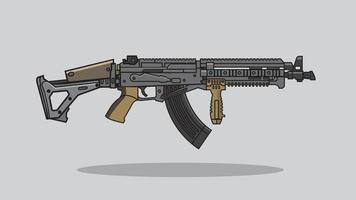 moderne gewehrfeuerwaffen, schießpistole, waffenvektorillustration. Waffenillustration, militärisches Konzept vektor