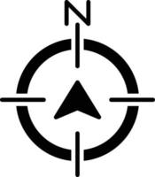 nördliches Glyphen-Symbol vektor