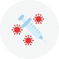 vaccin platt cirkel vektor