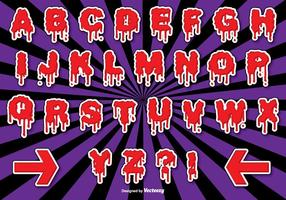 Halloween alphabet gesetzt vektor