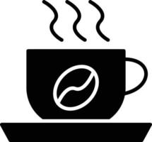 Symbol für Kaffeetassen-Glyphe vektor