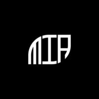 mia kreative Initialen schreiben Logo-Konzept. Mia-Brief-Design.Mia-Brief-Logo-Design auf schwarzem Hintergrund. mia kreative Initialen schreiben Logo-Konzept. Mia-Briefgestaltung. vektor