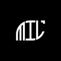 mil letter design.mil letter logotyp design på svart bakgrund. mil kreativa initialer brev logotyp koncept. mil letter design.mil letter logotyp design på svart bakgrund. m vektor