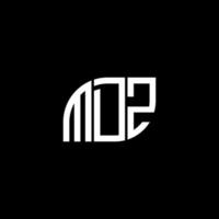Mdz-Brief-Logo-Design auf schwarzem Hintergrund. Mdz kreatives Initialen-Brief-Logo-Konzept. mdz Briefgestaltung. vektor