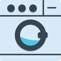 Waschmaschine flaches Symbol vektor