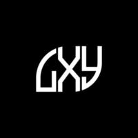 lxy-Buchstaben-Logo-Design auf schwarzem Hintergrund. lxy kreative Initialen schreiben Logo-Konzept. lxy Briefdesign. vektor