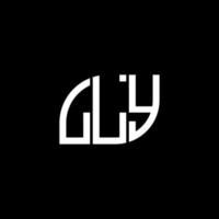lly-Buchstaben-Logo-Design auf schwarzem Hintergrund. lly kreative Initialen schreiben Logo-Konzept. lly Briefgestaltung. vektor