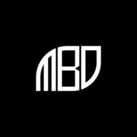 mbo letter design.mbo letter logo design på svart bakgrund. mbo kreativa initialer brev logotyp koncept. mbo letter design.mbo letter logo design på svart bakgrund. m vektor