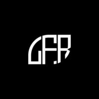 lfr-Buchstaben-Logo-Design auf schwarzem Hintergrund. lfr kreative Initialen schreiben Logo-Konzept. lfr Briefgestaltung. vektor