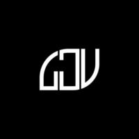 ljv-Buchstaben-Logo-Design auf schwarzem Hintergrund. ljv kreative Initialen schreiben Logo-Konzept. ljv Briefgestaltung. vektor