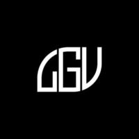 Lgv-Buchstaben-Logo-Design auf schwarzem Hintergrund. lgv kreative initialen schreiben logo-konzept. Lgv-Briefgestaltung. vektor