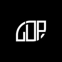 ldp-Brief-Logo-Design auf schwarzem Hintergrund. ldp kreative Initialen schreiben Logo-Konzept. LDP-Briefgestaltung. vektor