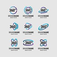 360 graders logotyper vektor