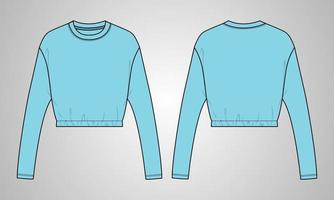 langärmliges t-shirt tops bluse vektor illustration vorlage für damen