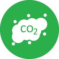 co2 glyph kreis mehrfarbig vektor