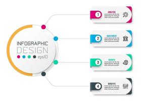 infographic mall affärsidé med diagram. vektor