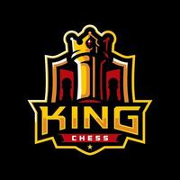 king chess sport logo design vektor