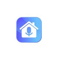 Smart House Sprachsteuerungssymbol für Apps vektor