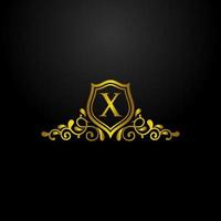 Luxus-Schild-Logo. luxuslogo mit x-buchstaben. Luxus-Logo-Vektor. Logo-Vorlage. vektor