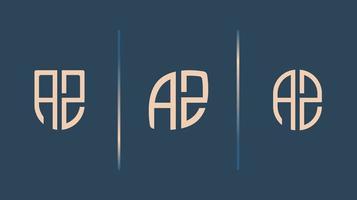 kreative Anfangsbuchstaben az Logo-Designs Bundle. vektor