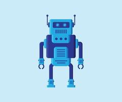 blaues Roboter-Cartoon-Design vektor